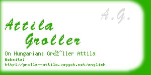 attila groller business card